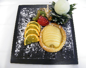 Tarte fine et son sorbet pommes